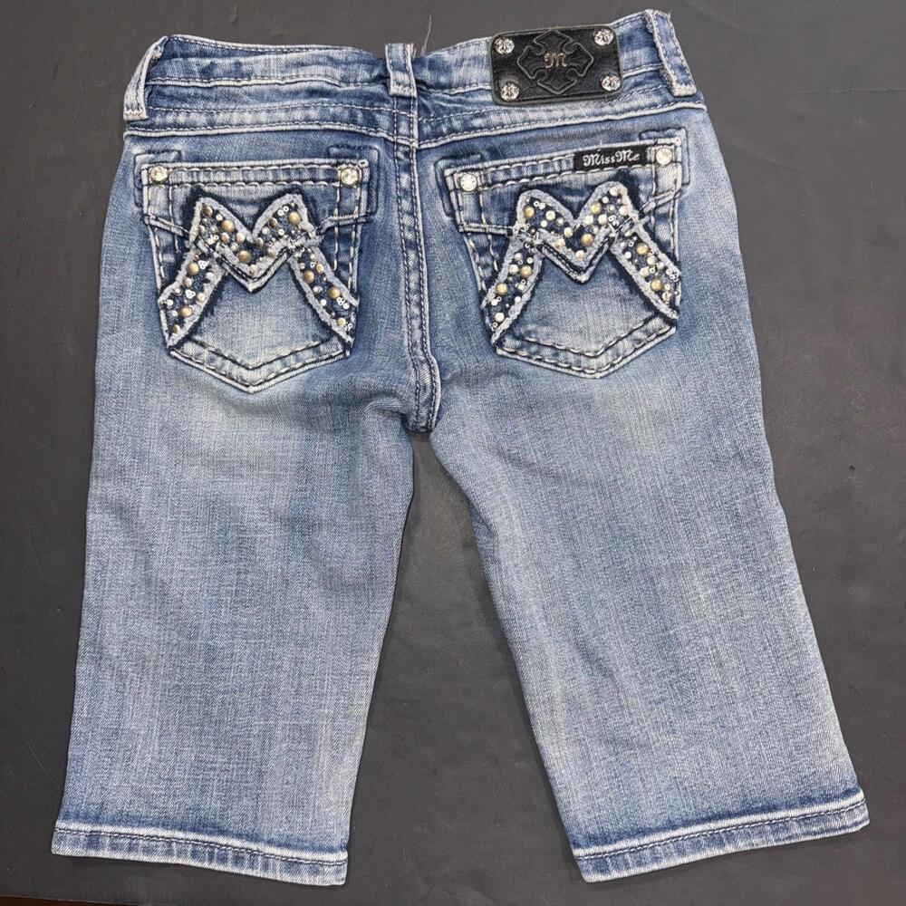 Miss Me‎ Jean Bermuda Shorts Floral Embroidered Western Equestrian Rhinestone 12